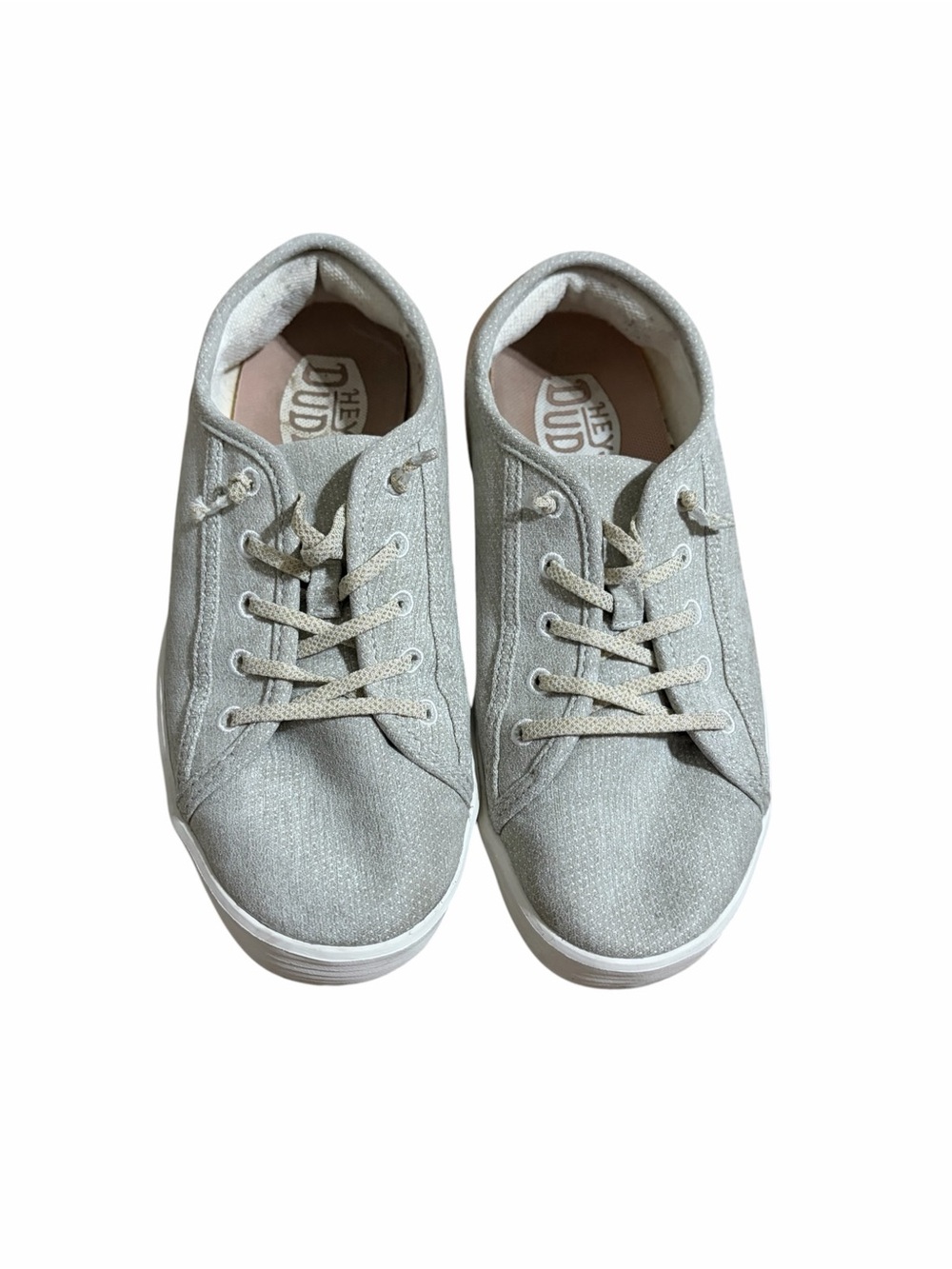 Hey Dude Cody Heathered Knit Mesh Light Grey Lace Up Women's Casual
Sneakers 10